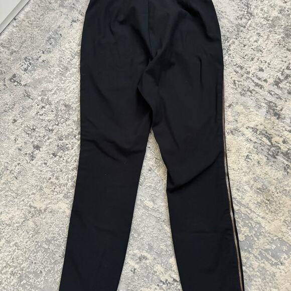 Rag & Bone Black Pants with Gold Zippers - Size 10 - Picture 3 of 8
